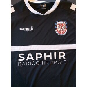 NWT CAPELLI Sport Men M SPARROW Short Sleeve Jersey Saphir Black White Frankfurt